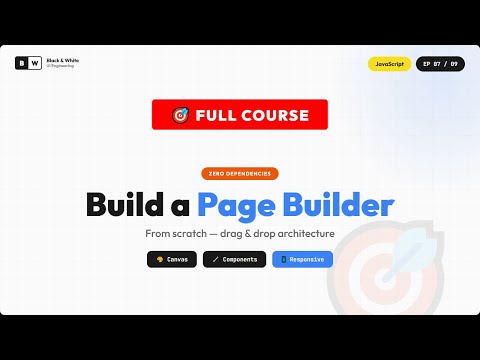 How to build Drag and Drop Page Builder Vanilla JavaScript part 7