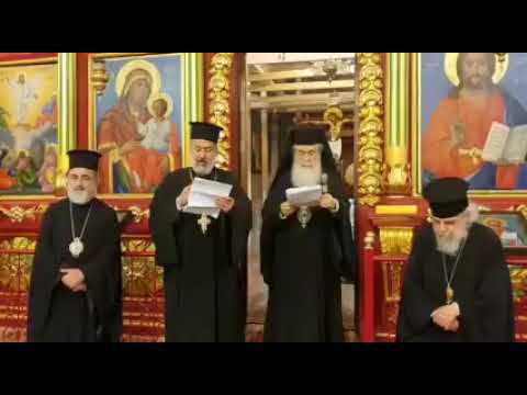 HB Patriarch Theophilos III address to the Orthodox youth in Ramallah, read by Fr. Issa Musleh.