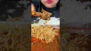 ASMR EATING SPICY MUTTON CURRY,MUTTON KOFTA CURRY,EGGS CURRY,CHICKEN CURRY,WHITE RICE *FOOD* shorts