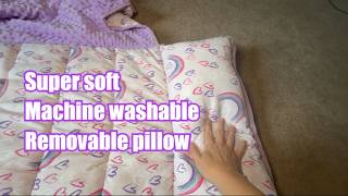 My toddler loves this super soft nap mat