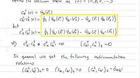 lecture36 Fermionic Creation and Annihilation Operators