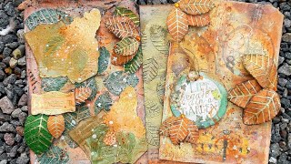Dali plays with Pentart Orange & Green Crackle
