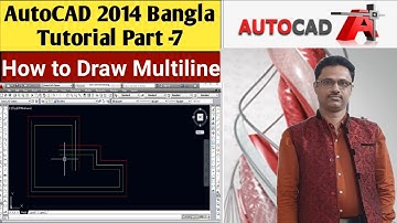 AUTOCAD 2D TUTORIAL IN BANGLA FOR BEGINNERS PART   7 HOW TO DRAW MULTILINE IN AUTOCAD