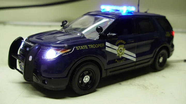 Custom 1:43 Ford Interceptor Utility Nevada State Patrol with working lights