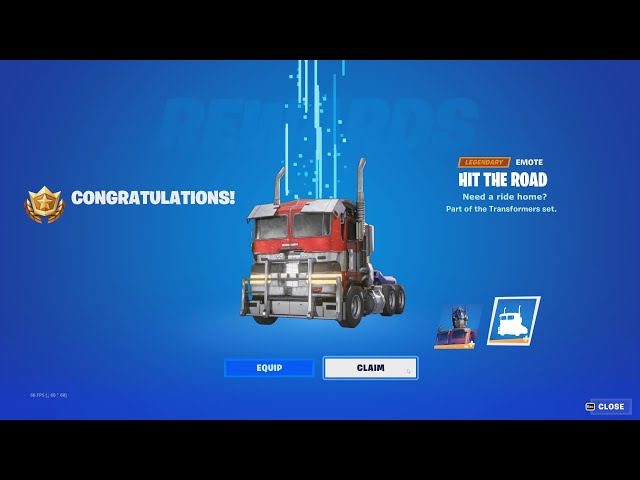 Welp, now we have a truck emote for the Transformers x fortnite