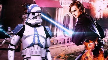 Anakin leads the 501st into battle on Naboo (no hud)