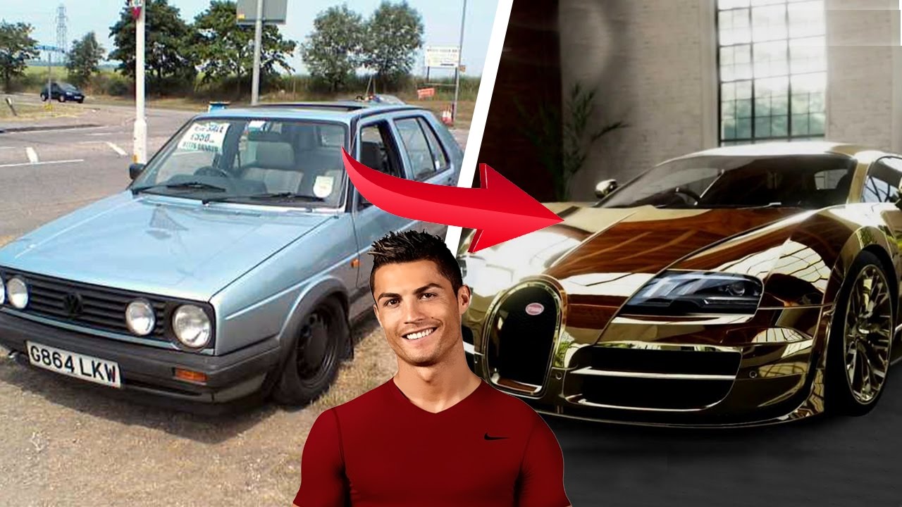 10 Fußballer Autos | Damals & Jetzt 🌟🔥 ft. Ronaldo, Messi, Neymar usw