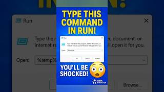 Type This Command in RUN You'll be shocked 😯 | %temp% Trick