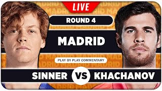 SINNER vs KHACHANOV • ATP Madrid 2024 • LIVE Tennis Play-by-Play Stream