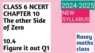 Class 6 The other side of Zero / 10.4 Figure it out Q1 Hollow integer grid#maths #ganitaprakash