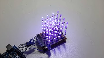Arduino 4x4x4 3D led cube