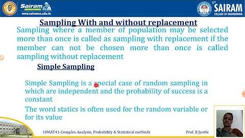 Lecture video_18MAT41_Module 5_ Sampling distribution 1_B Jyothi