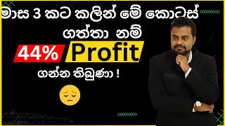 How to gain 44% in 3 months Colombo share market - Stock market sinhala