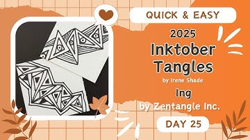 Inktober Tangles 2025 Day 25 Ing #tangleart  #inktobertangles2025 #inktober #tutorial #simple #art 