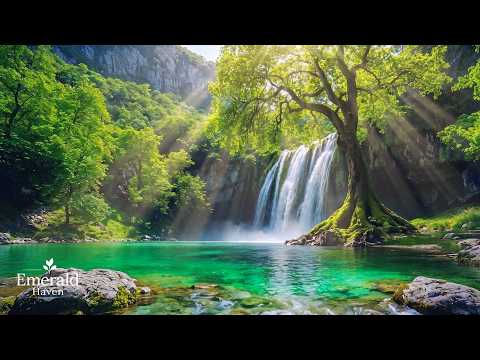 🏞️ Follow the Flow of Majestic Waterfalls 💚 Relaxing Piano & Nature Sounds | Emerald Haven