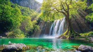 🏞️ Follow the Flow of Majestic Waterfalls 💚 Relaxing Piano & Nature Sounds | Emerald Haven