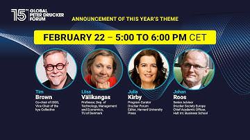 15th Global Peter Drucker Forum - Announcement of this year’s annual topic