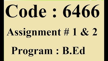 AIOU Solved Assignment No 1 & 24 Code 6466 spring 2021 | Baloch Academy