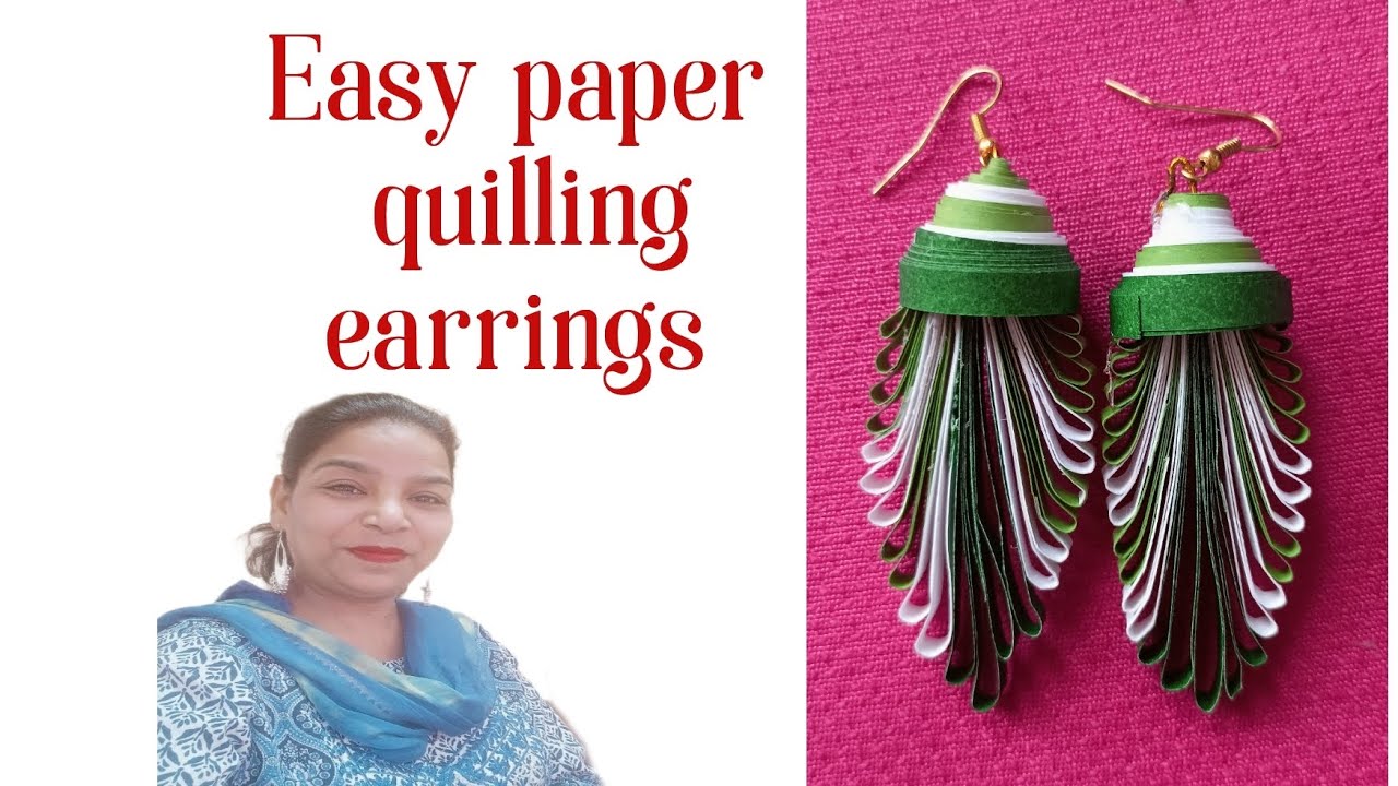 beautiful handmade quilling paper earrings YouTube