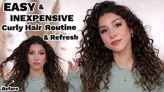 EASY | BEGINNER CURLY HAIR ROUTINE | 2C &amp; 3A CURLS | Day 2 curls