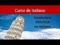 Curso de Italiano - Vocabulario LA POLITICA en Italiano