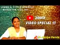 200th special  dr raziya parvin