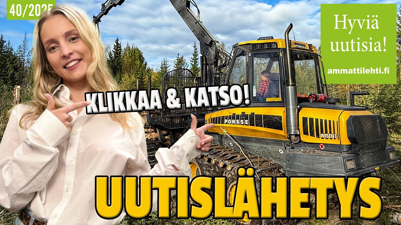 Hyviä uutisia! 40/2025 - Katso mitä Kainuun metsäkoneilla tapahtui – ja kuka juhli Seinäjoella!