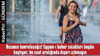 Resmen Kavrulacağiz Eyyam-I Bahur Sicaklari Bugün Başliyor, Bu Saat Araliğ...