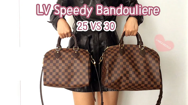 Louis Vuitton Speedy B 25 VS 30 Comparison, Speedy Bandouliere 25, Bandouliere 30,Mod Shots