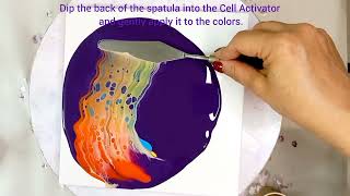 : "I Threw the Sun Into the Net  | Stunning Fluid Art Swipe Technique" Easy Idea for begginers