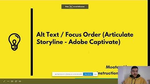 Alt Text / Focus Order (Articulate Storyline - Adobe Captivate )[Arabic]