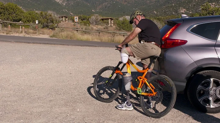 Double amputee rides bike for the first time since surgery