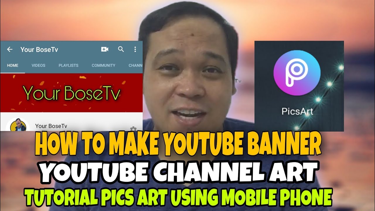 HOW TO MAKE YOUTUBE BANNER | YOUTUBE CHANNEL ART TUTORIAL USING MOBILE ...
