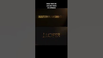 #shorts #shortvideo #viral #reels #lucifer #netflix #webseries #intro