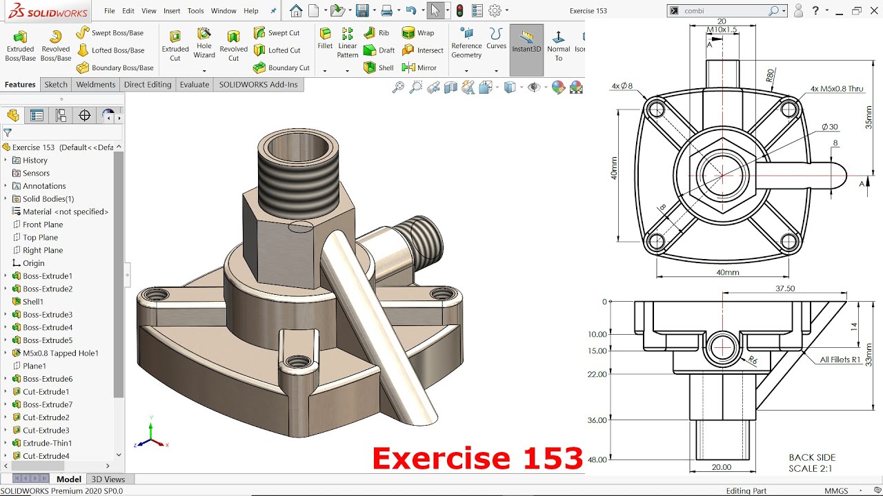 SolidWorks Tutorial - Start Sketch - CAD CAM