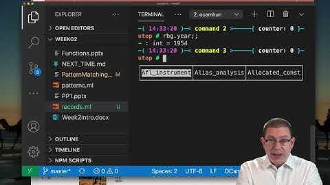 Records and Tuples | OCaml Programming | Chapter 3 Video 3