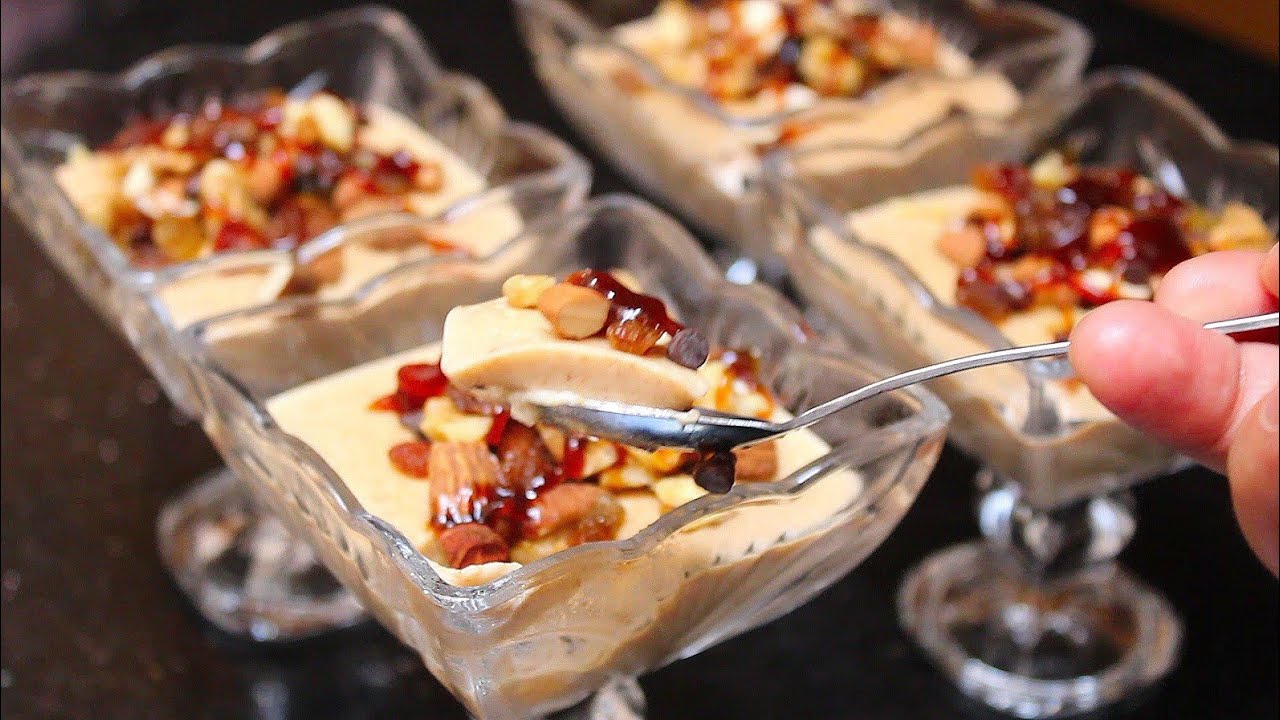 تحلية رمضانية باردة سريعة في 10دقائق بمذاق مختلف لايقاوم من اروع مايكون !!!!!!