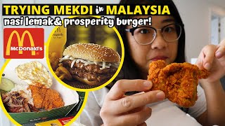 Unique McDonald's items you will find ONLY IN MALAYSIA! (Nasi lemak & prosperity burger) - FOOD VLOG