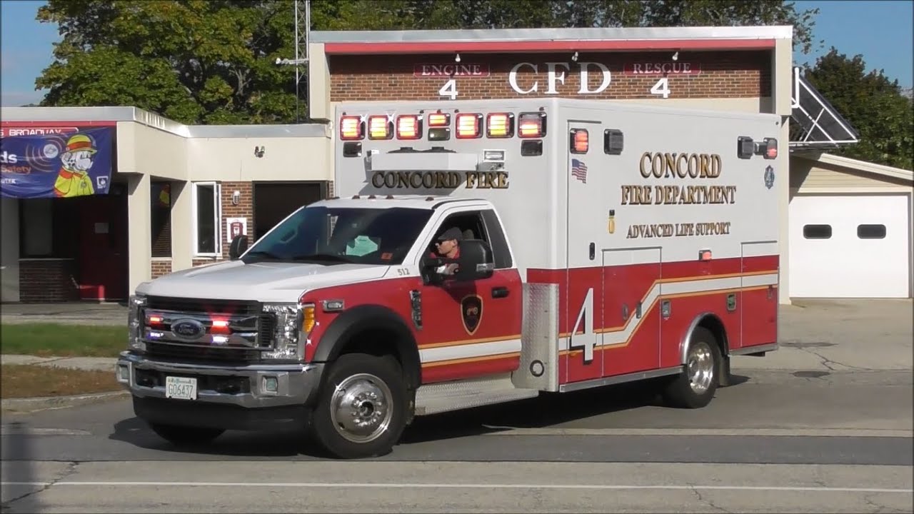 Concord, NH Fire Department Ambulance 4 Responding YouTube