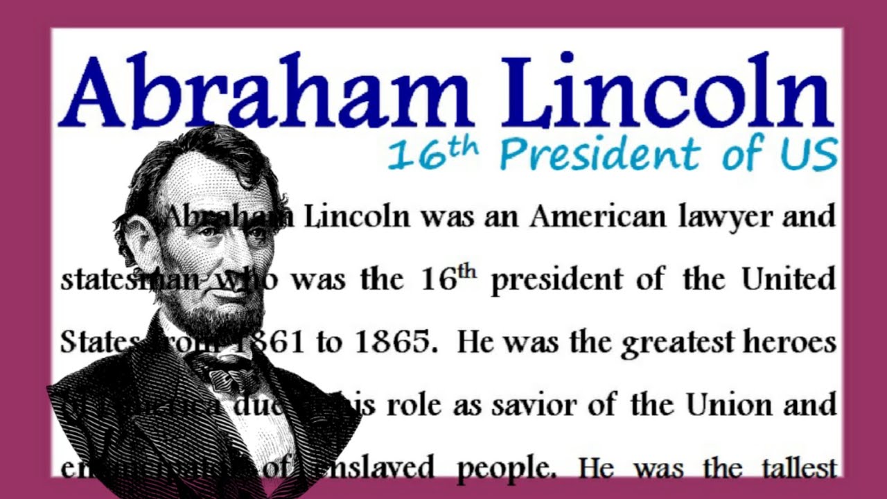 essay about abraham lincoln in english