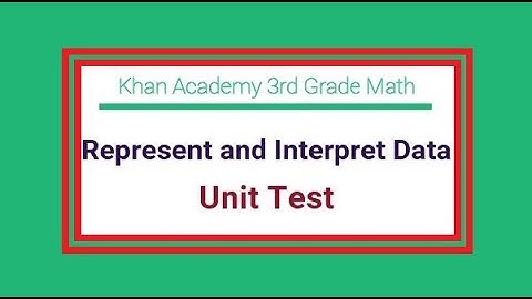 Khan Academy / 3rd Grade Math / Represent and Interpret Data / Unit Test