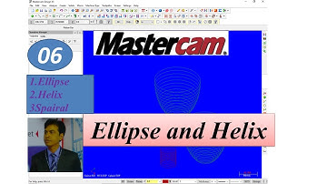 Mastercam Tutorials || Ellipse|| Helix || Spiral bangla tutorials