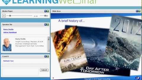 "Big Data: End of the World or End of BI?", Barry Devlin