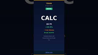 $CALC Just Broke Out +10.9% — 3x Volume Spike 🔥 | Stock Alert #Shorts