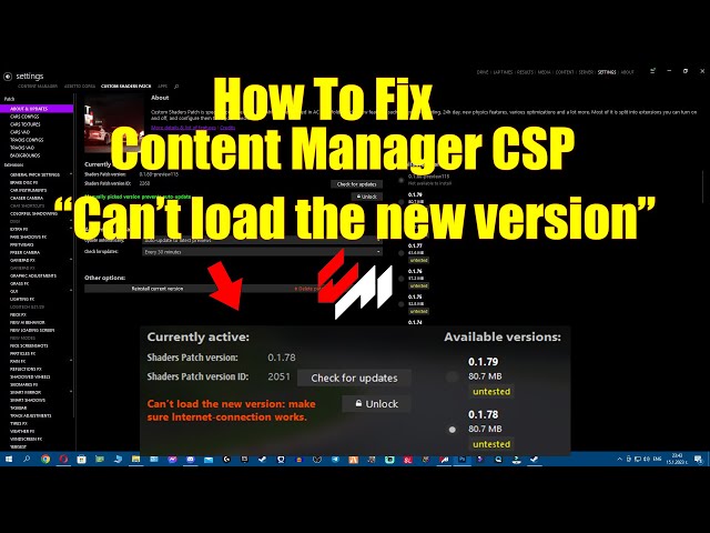 How To Install Content Manager And Custom Shaders Patch For