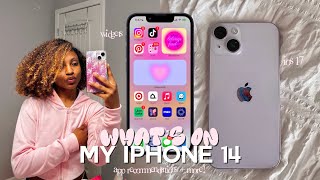 WHATS ON MY IPHONE 14 *updated* | iOS 17, widgets, app recommendations etc!