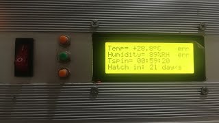Arduino Egg Incubator controller using DHT22 sensor