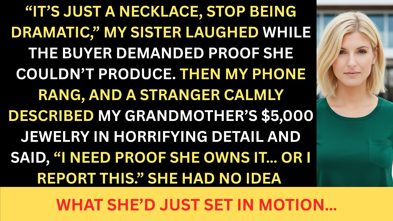 MY SISTER SOLD MY $5,000 JEWELRY BEHIND MY BACK, THE BUYER ASKED FOR PROOF SHE COULDN'T PROVIDE...