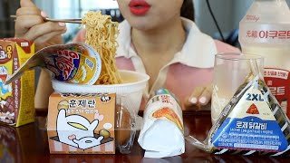 ASMR Mukbang Vlog🌸 Convenient Store Food in Korea🇰🇷 (feat. my son)