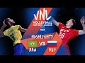 BRA vs. RUS - Highlights Week 5 | Men's VNL 2021